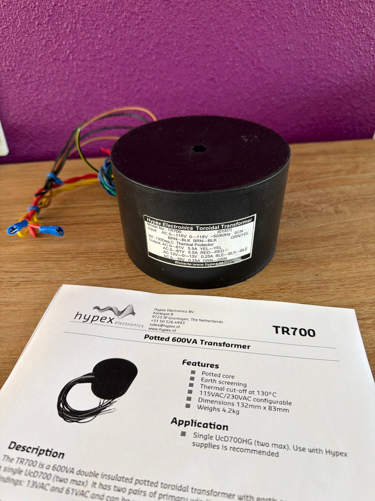 Hypex TR700 Ringkerntransformator voor Audio Toepassingen, Ophalen of Verzenden, Zo goed als nieuw