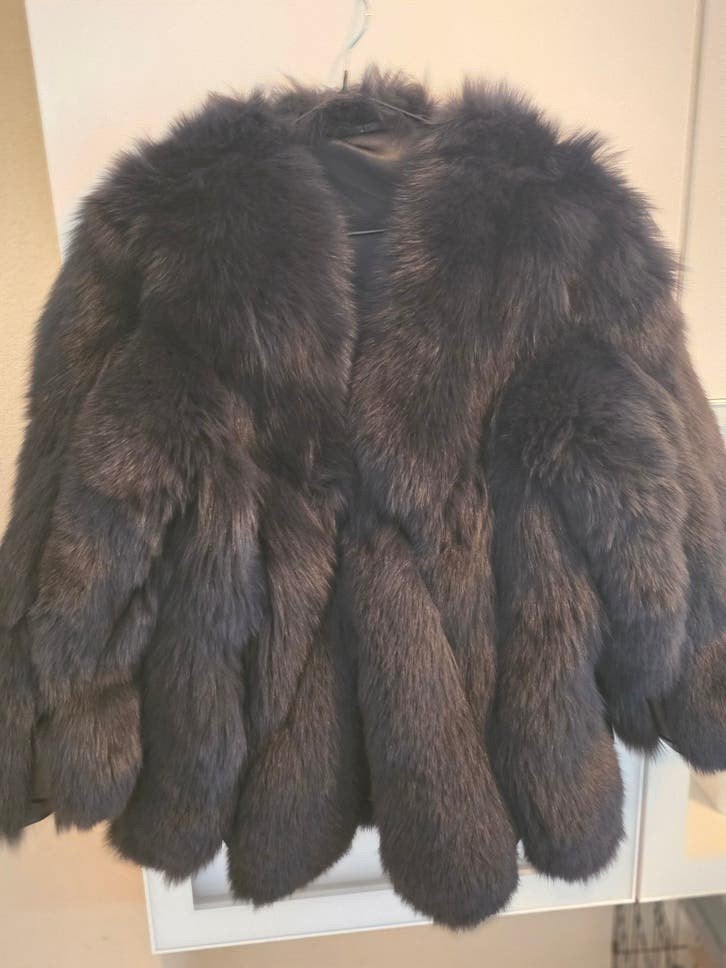 Zwarte  vos  bontjas maat S /M nieuw, Ophalen of Verzenden, Nieuw, Maat 36 (S), Zwart