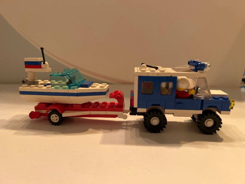 Lego Legoland 6698: Off-Road Voertuig met Boot (Vintage), Gebruikt, Lego, Ophalen of Verzenden, Complete set