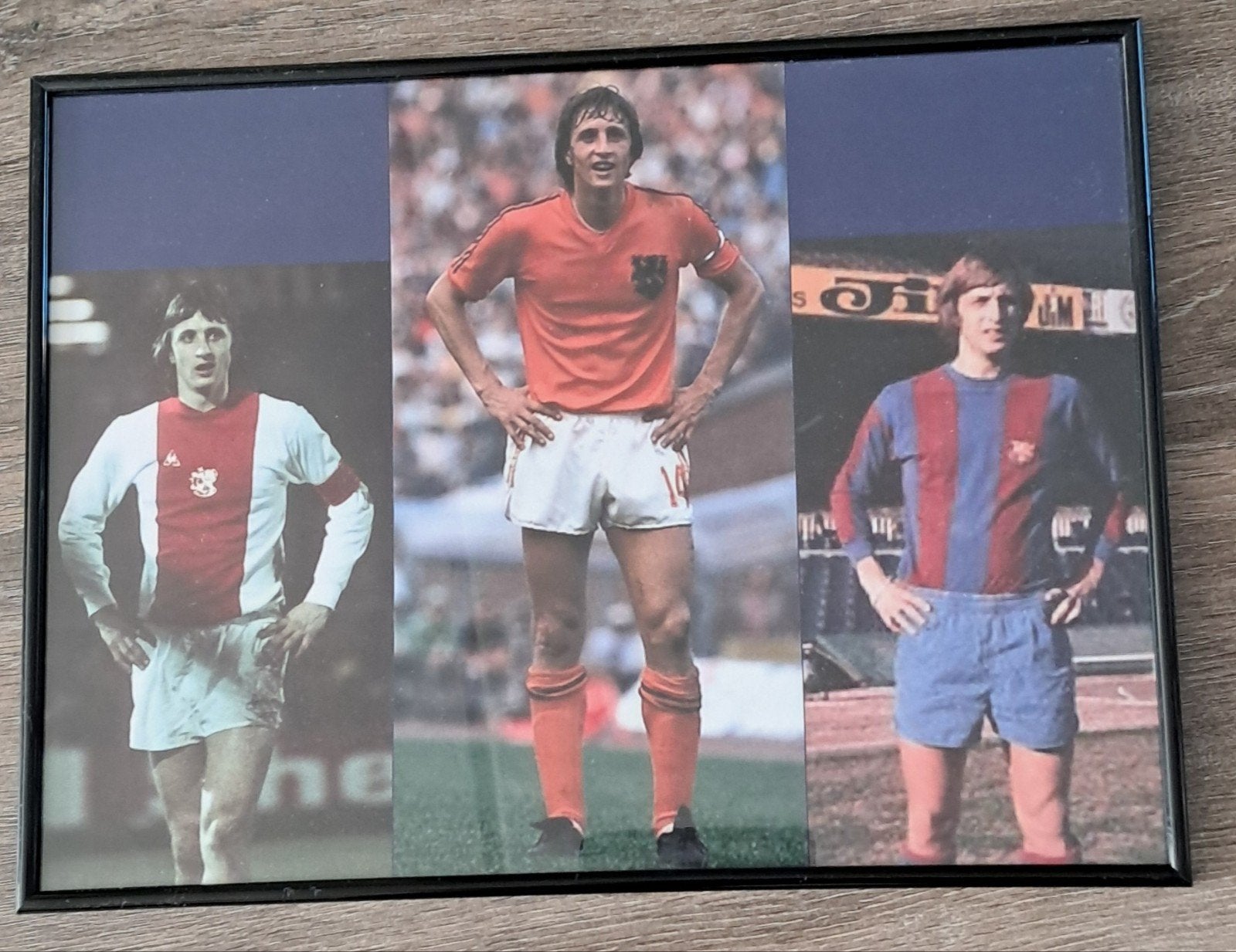 Ingelijste foto Johan Cruijff - Ajax, Oranje, Barcelona, Ophalen of Verzenden, Gebruikt, Ajax, Poster, Plaatje of Sticker