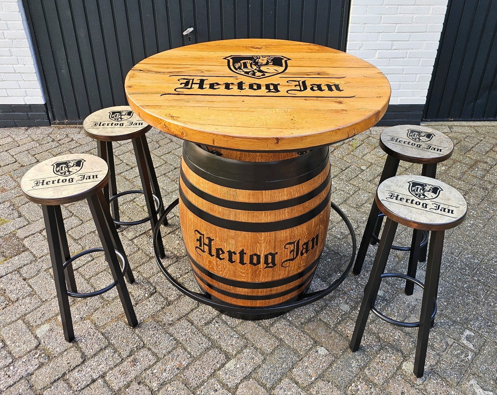 HERTOG JAN WIJNVAT STATAFEL met massief eiken blad, Ophalen of Verzenden, Nieuw, Overige typen, Hertog Jan