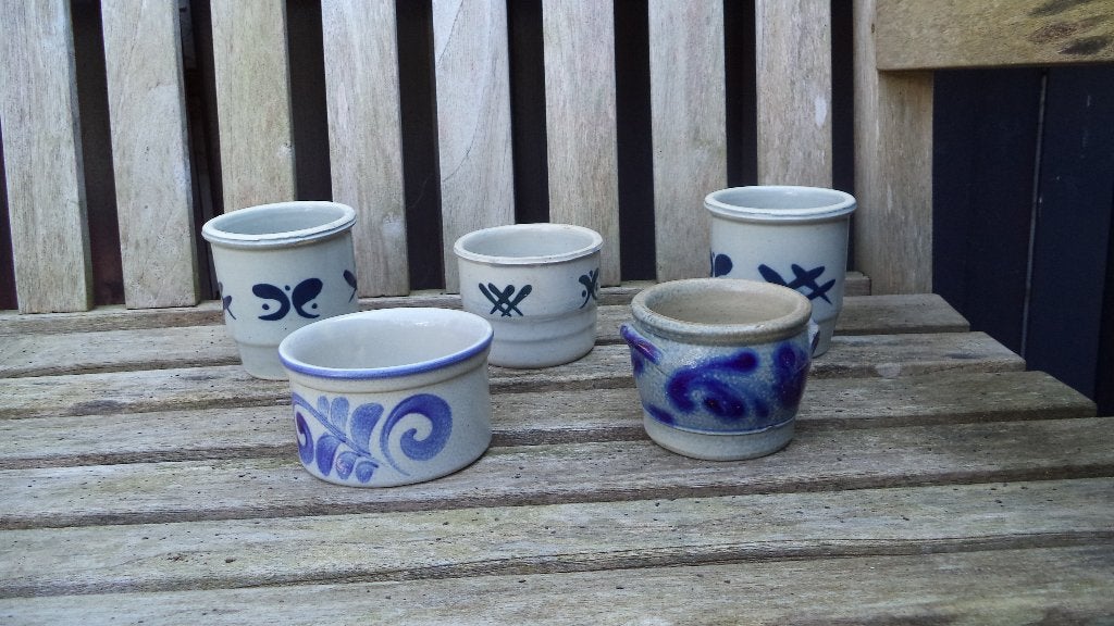 Keulse potjes worden als set verkocht., Vintage, Ophalen of Verzenden, Zo goed als nieuw, Grijs