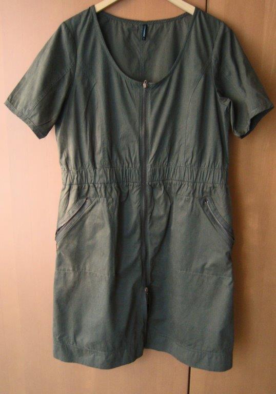 Mooie stoere groen-bruine jurk PEPPERCORN maat L snazzeys, Bruin, Verzenden, Maat 42/44 (L), Nieuw