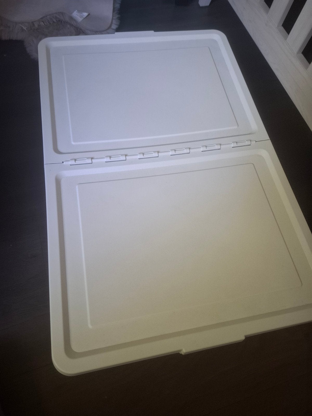 2x Witte opbergdoos met deksel van de ikea, Ophalen, Kunststof, Gebruikt, 50 tot 100 cm