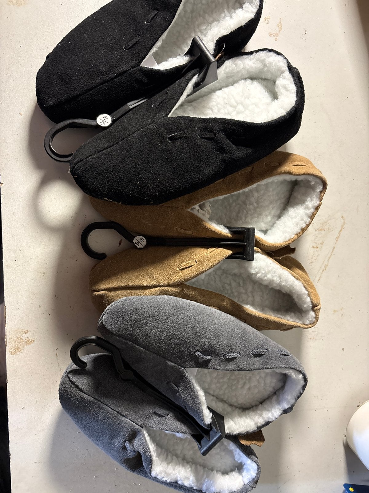 3 paar Spaanse sloffen - Zwart, Bruin, Grijs - Maat 35/36, Kleding | Dames, Schoenen, Zwart, Onbekend, Nieuw, Ophalen of Verzenden