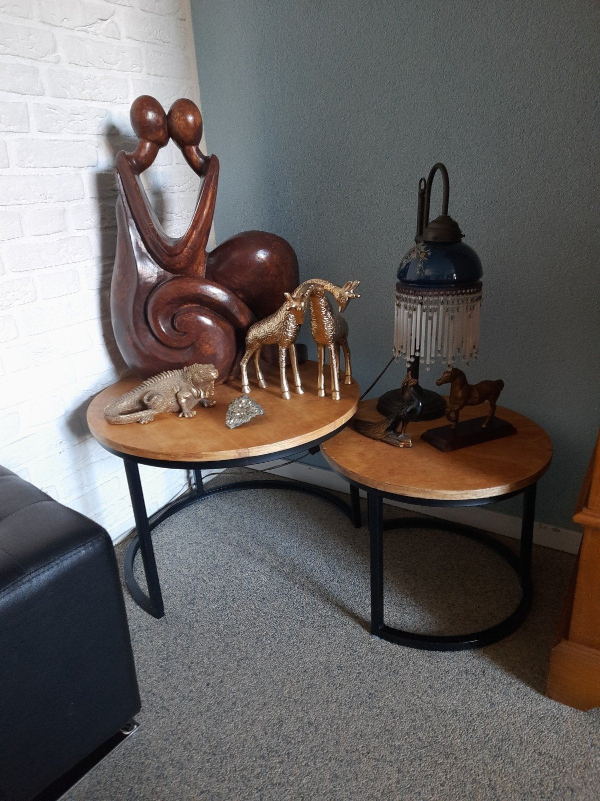 2 Mango.Bezet Tafeltjes, Ophalen, 50 tot 100 cm, Rond, 50 tot 100 cm
