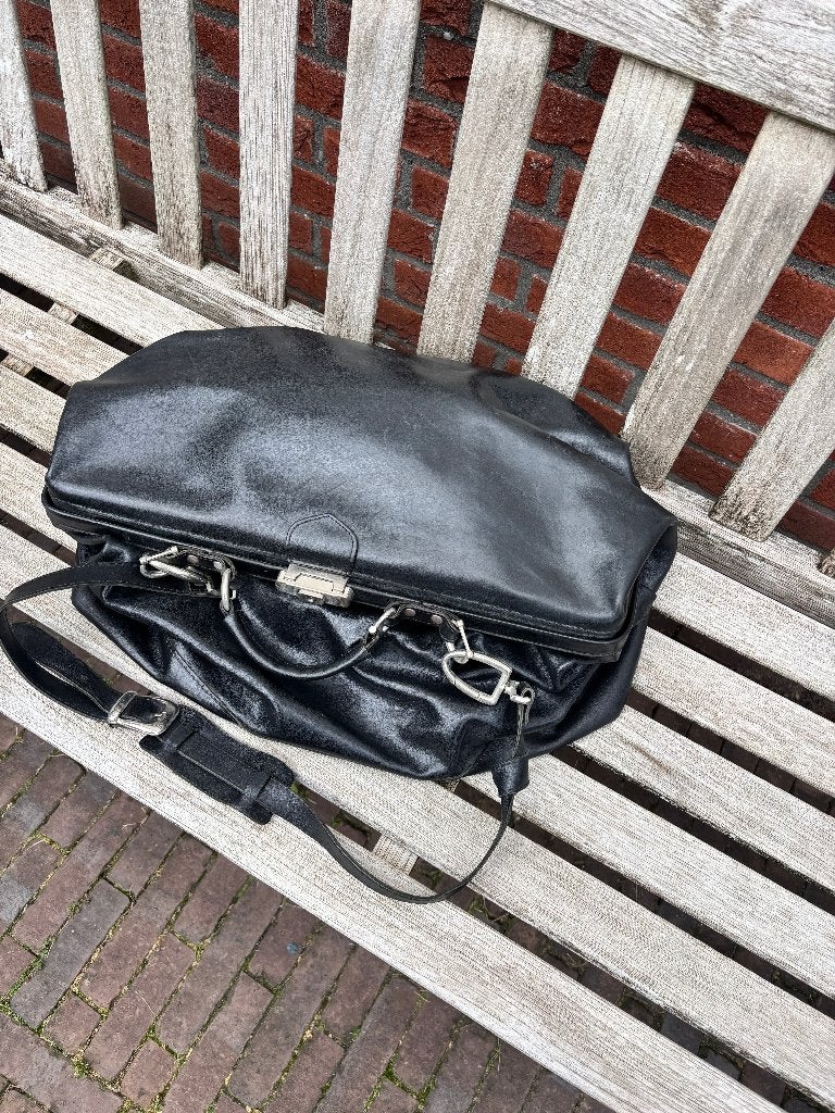 Zwarte dokterstas / reistas van Mutsaers, Sieraden, Tassen en Uiterlijk, Ophalen, 40 tot 60 cm, 30 cm of meer, Gebruikt