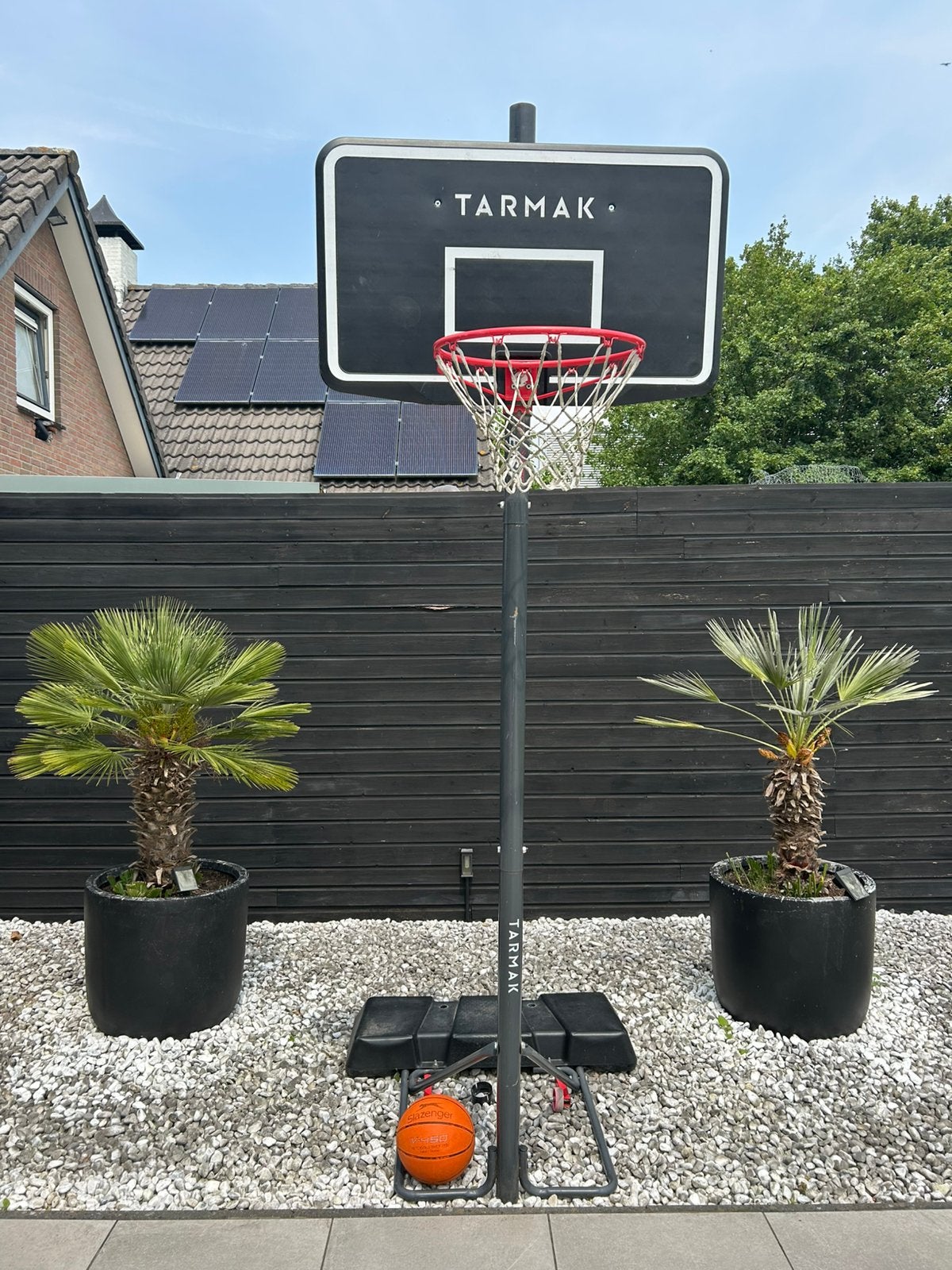 Tarmak basketbal paal verstelbare hoogte incl bal, Ophalen of Verzenden, Gebruikt, Ring, Bord of Paal