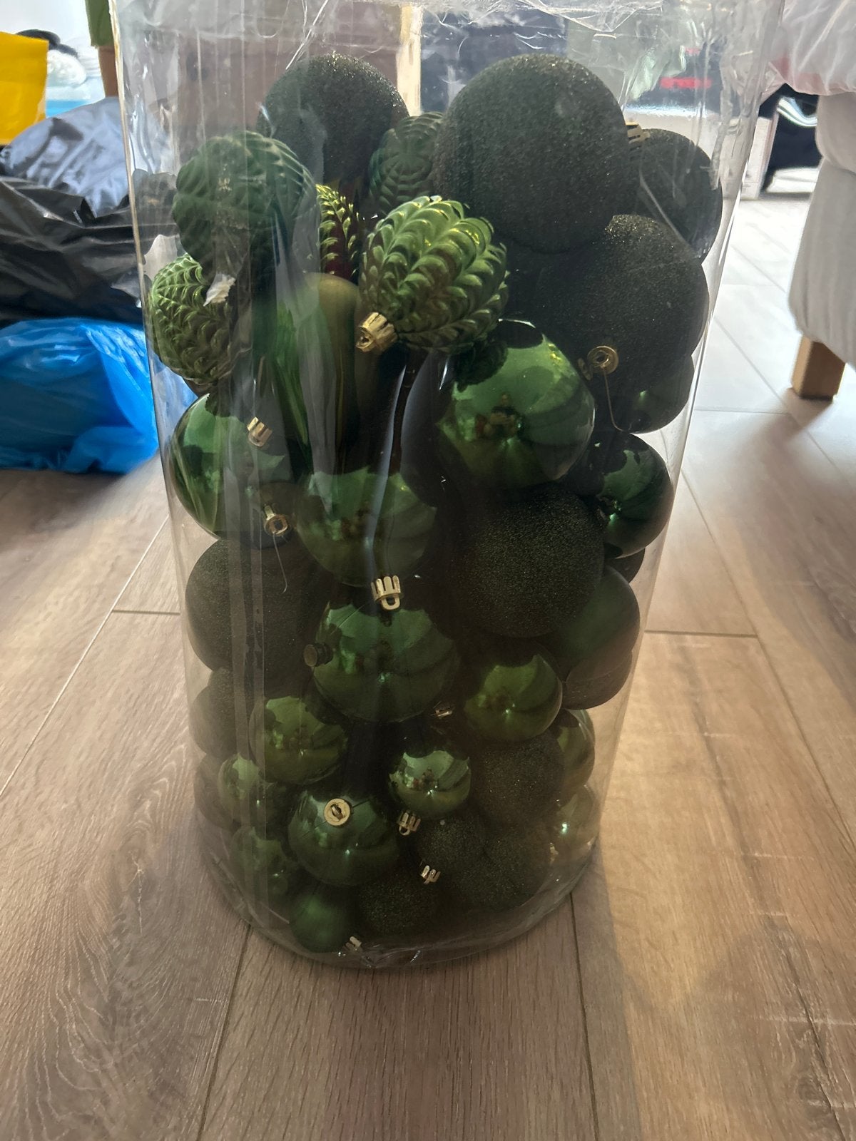 Groene kerstballen geen glas!, Ophalen of Verzenden, Gebruikt