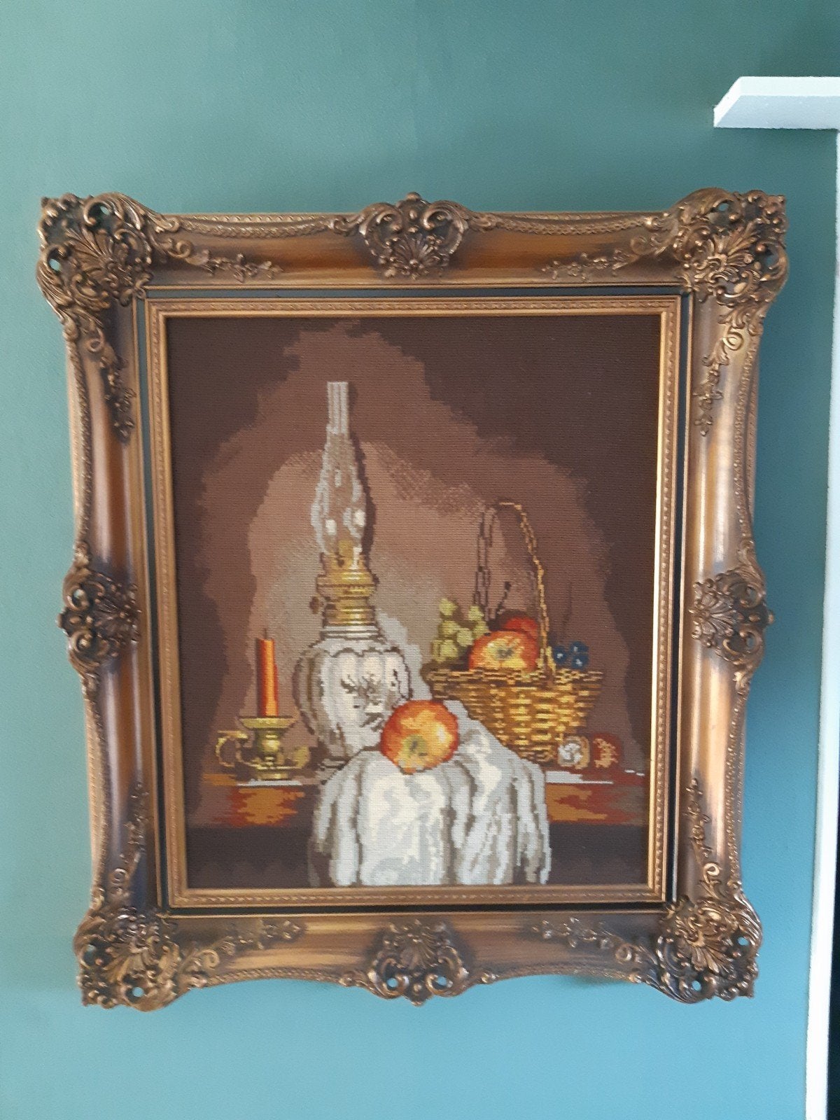 Geborduurd Schilderij., Ophalen of Verzenden