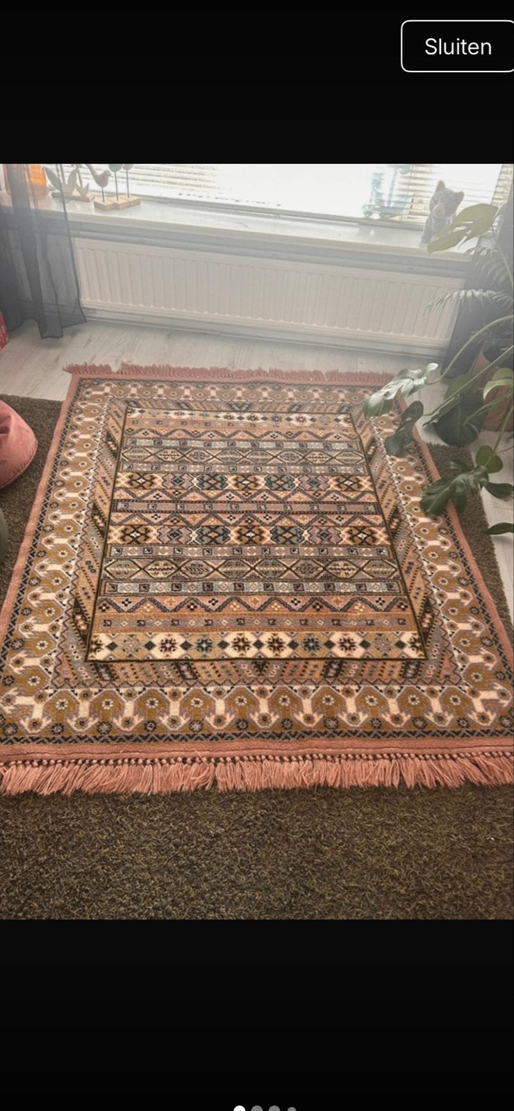 Wollen kleed Royal Smyrna 140 x 170 cm, Ophalen, Gebruikt, 100 tot 150 cm, Roze