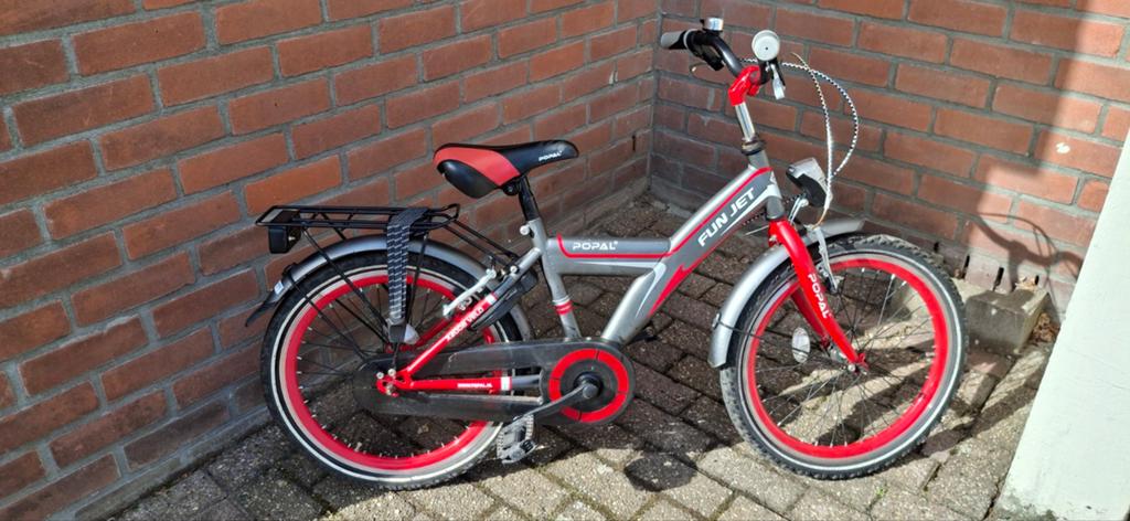 Popal Funjet kinderfiets - Grijs/Rood 20 inch, Ophalen, Gebruikt, 20 inch
