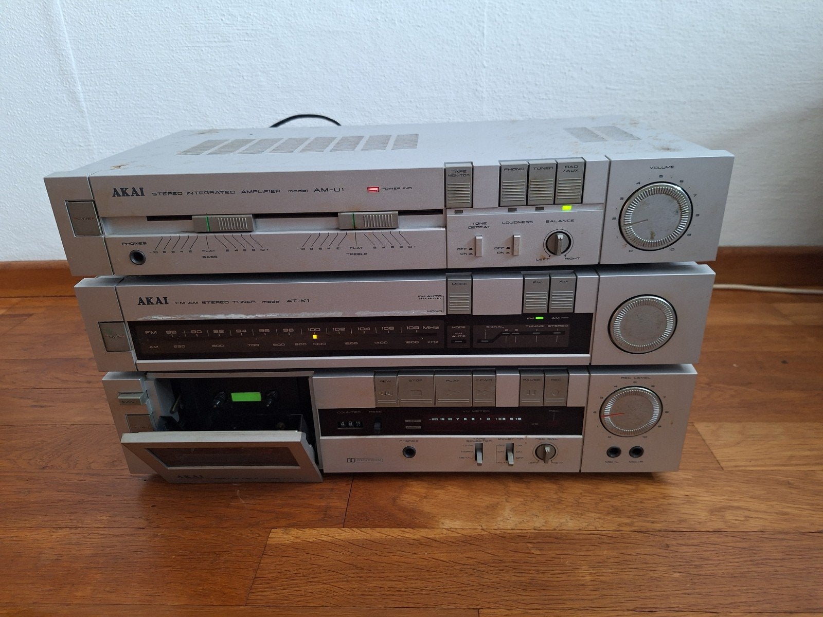 Vintage Akai HiFi Stereo Set - 1984, Made in Japan, Gebruikt, Cassettedeck, Akai, Losse componenten