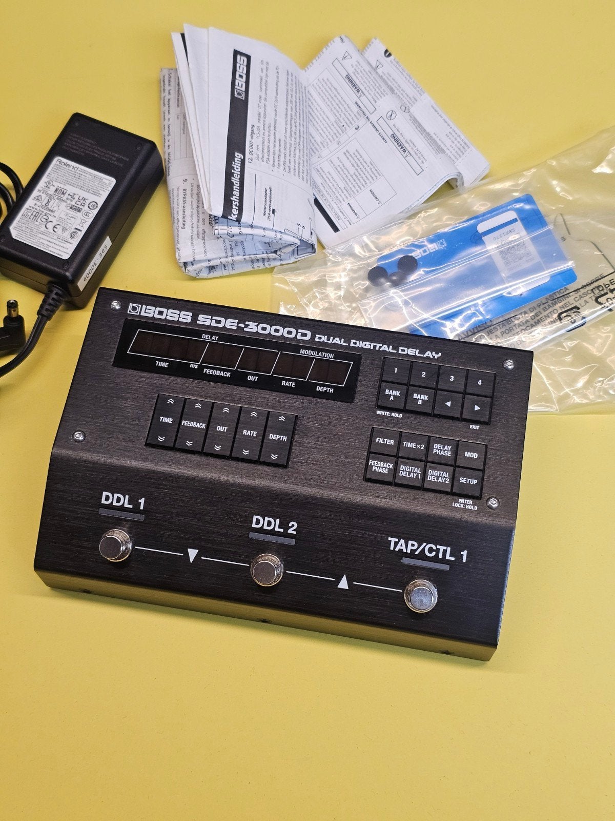 BOSS SDE-3000D Dual Digital Delay, Delay of Echo, Zo goed als nieuw, BOSS, Info@roland.com