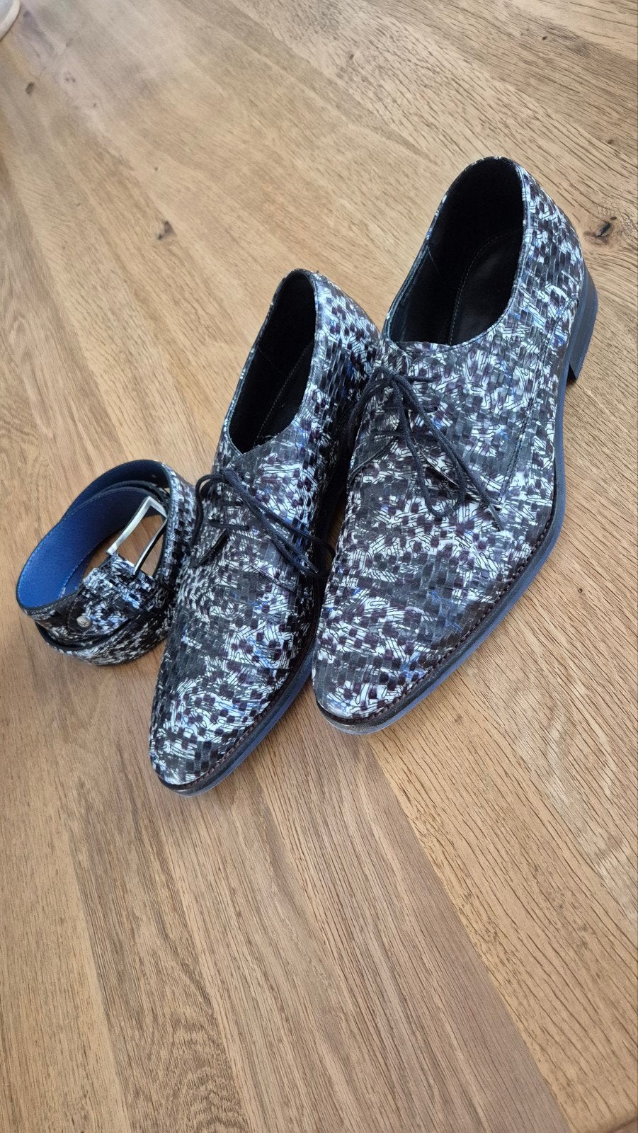 Floris van Bommel schoenen mt 42 (UK 8) + bijbehorende riem+, Overige kleuren, Floris van Bommel, Ophalen of Verzenden, Zo goed als nieuw