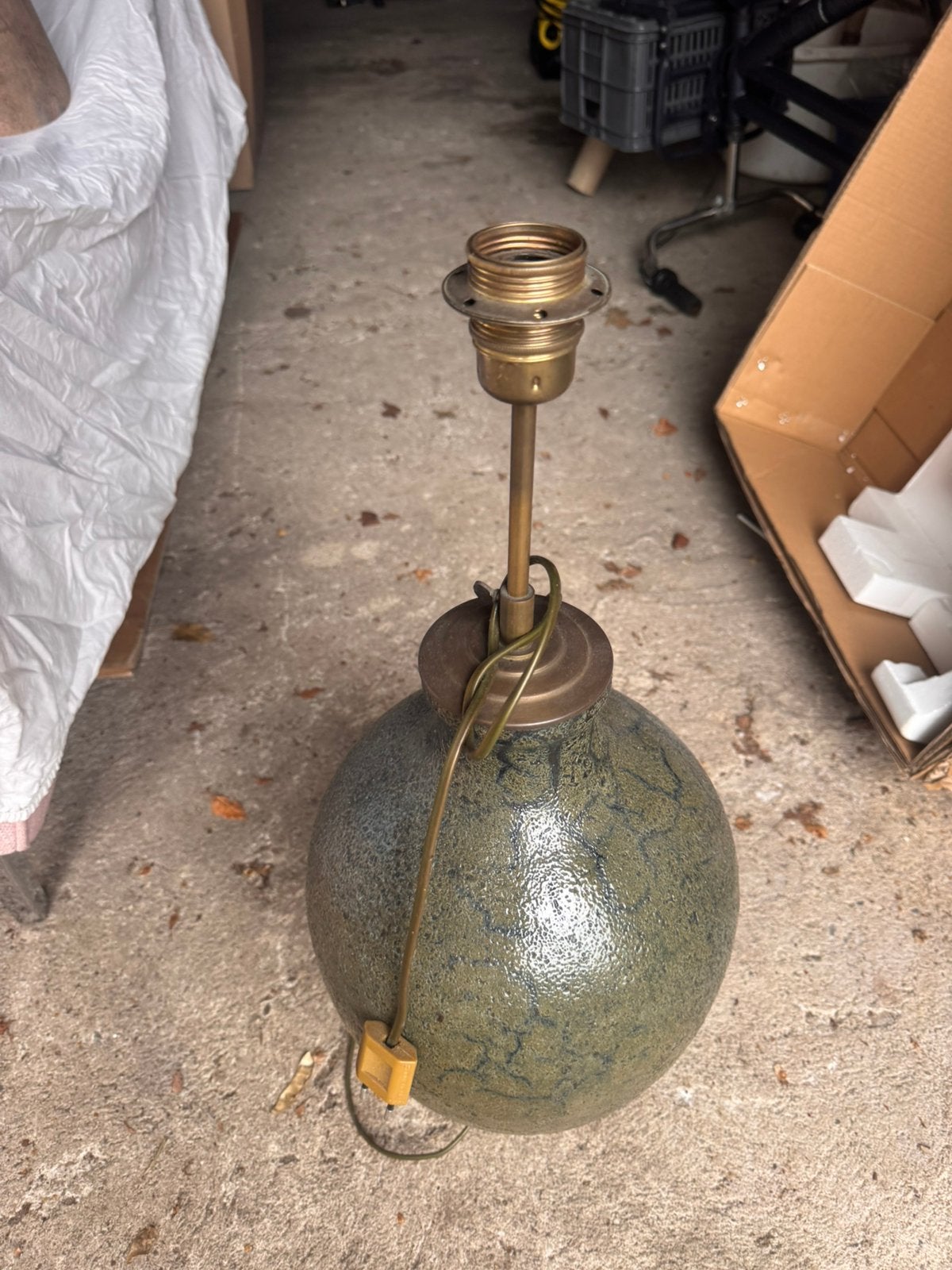 Vintage Franse keramische tafellamp– jaren 60/70, Ophalen