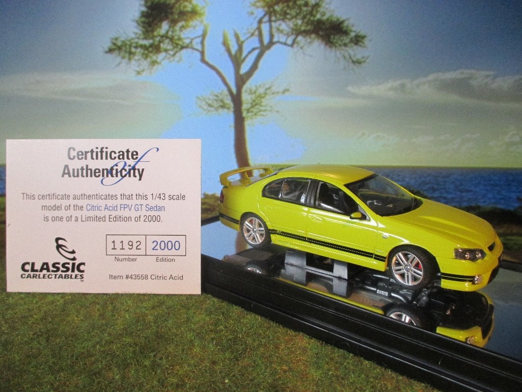 Ford BA Falcon GT Sedan - Classic Carlectables Citric Acid, Ophalen of Verzenden, Nieuw, Auto, Overige merken