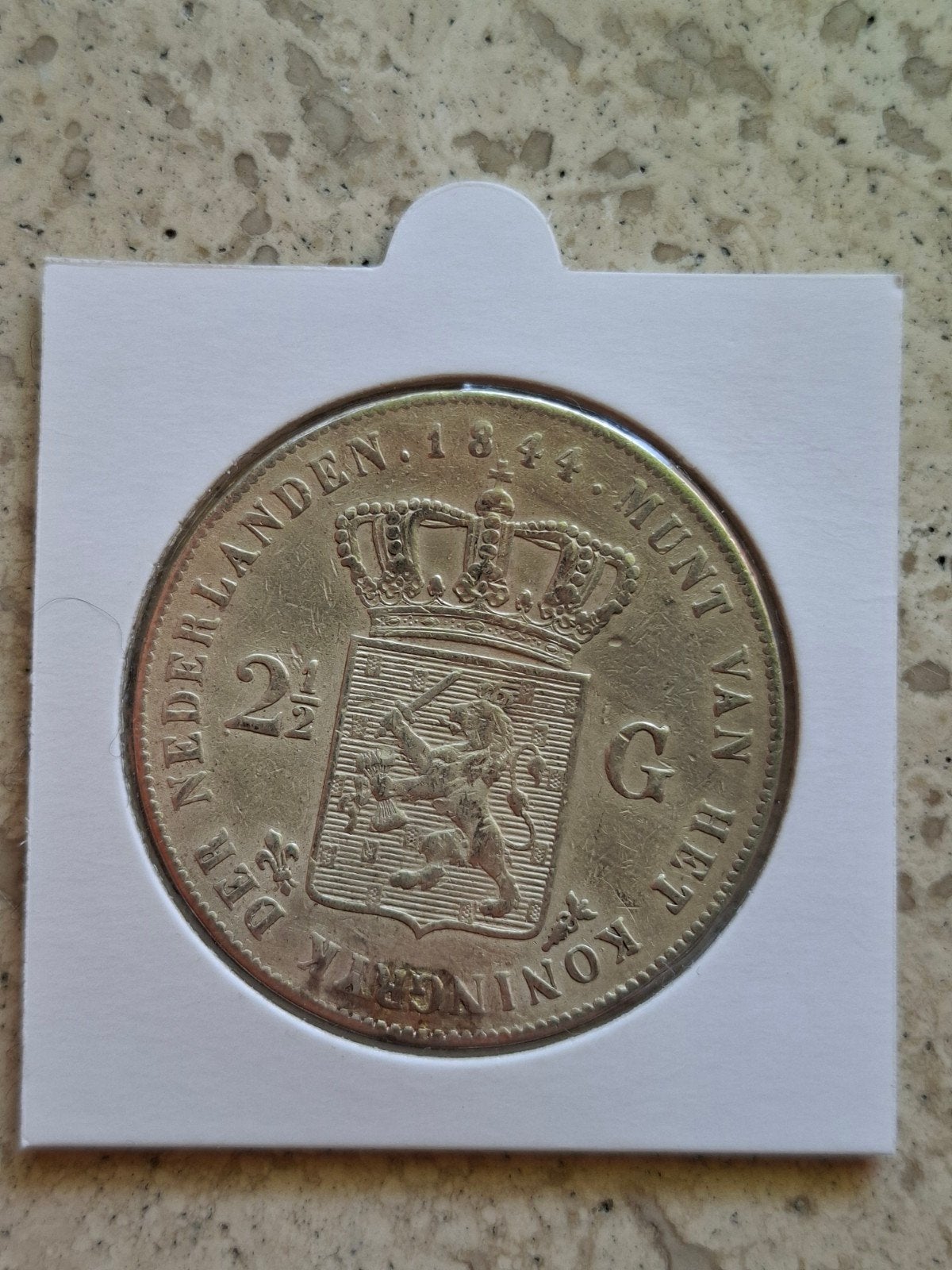 Rijksdaalder 1844 2 1/2 gulden 1844, Postzegels en Munten, Munten | Nederland, Zilver, Ophalen of Verzenden, Losse munt, 2½ gulden