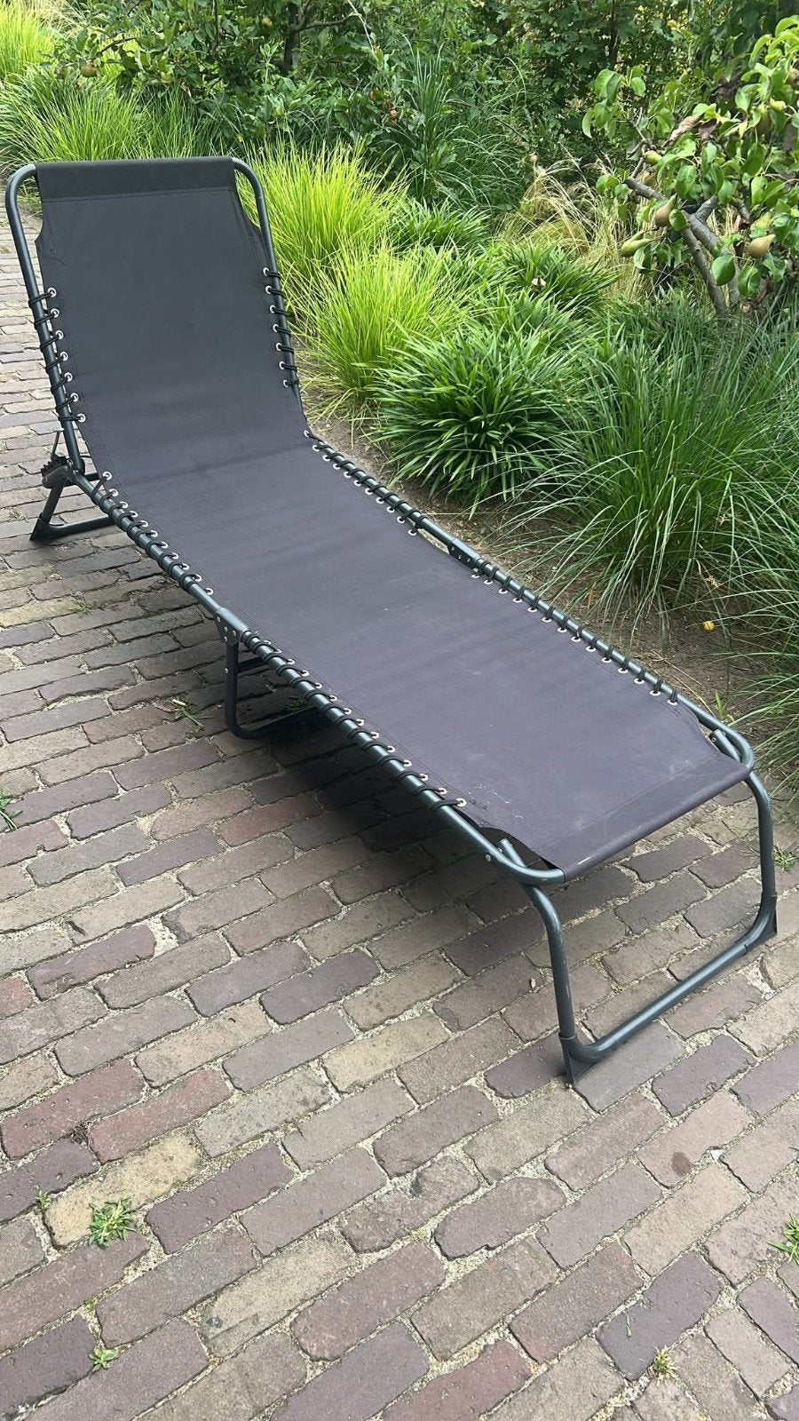 Comfortabele opvouwbare ligstoel voor buiten strandbedje, Ophalen, Gebruikt