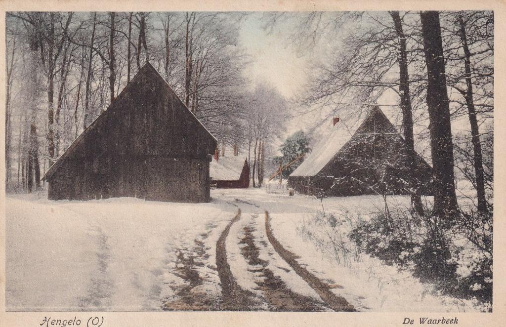 Hengelo, De Waarbeek, 1921., Verzamelen, Ansichtkaarten | Nederland, Verzenden, 1920 tot 1940, Gelopen, Overijssel