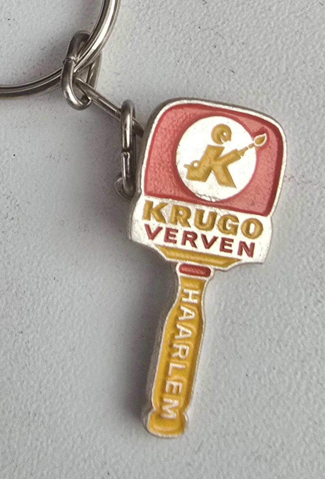 Vintage Sleutelhanger Krugo Verf Haarlem, Verzamelen, Ophalen of Verzenden, Gebruikt, Merk