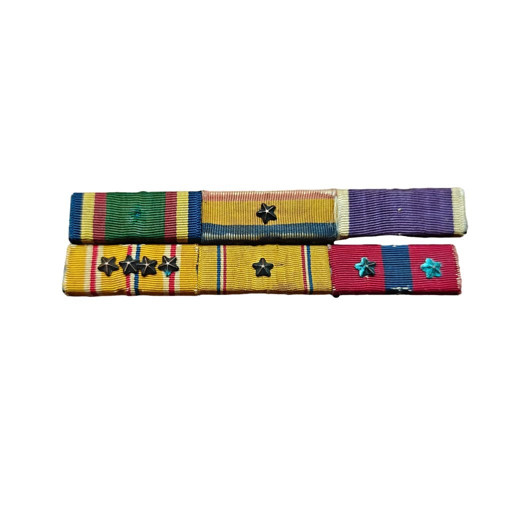 WWII US Navy Ribbon Bar Set Large, Ophalen of Verzenden, Marine, Amerika, Embleem of Badge