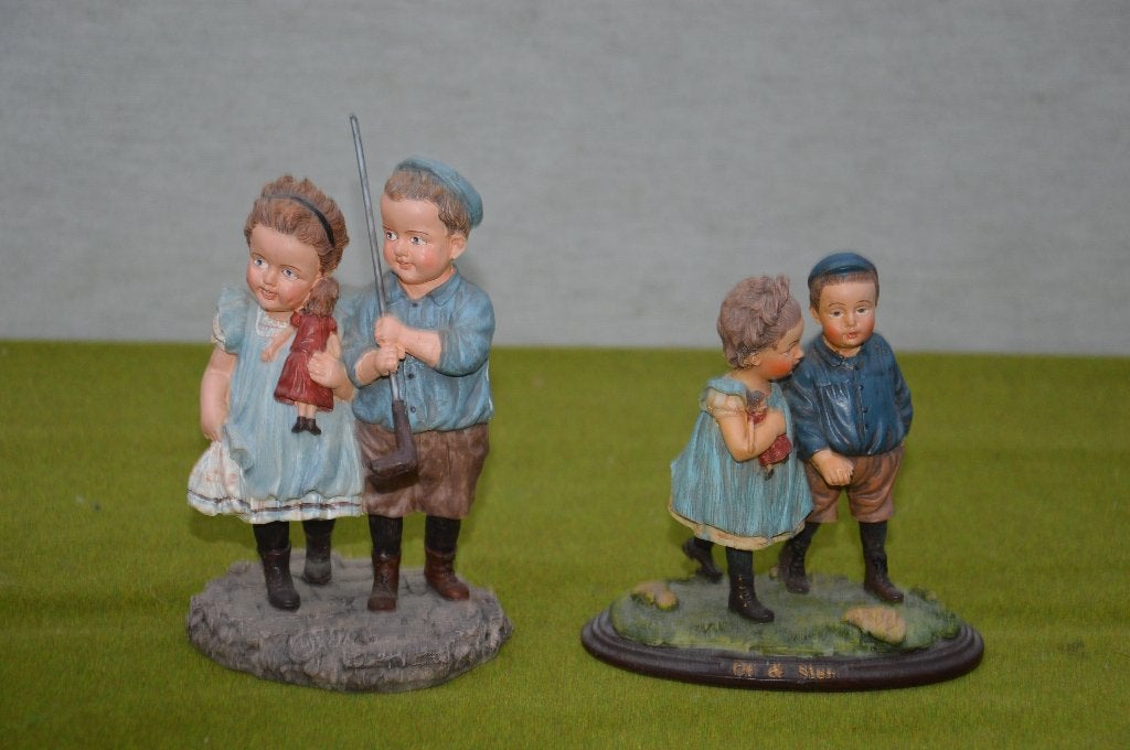 2 Ot en Sien beeldjes uit Ot en Sien Collectables-serie 2001, Ophalen of Verzenden, Gebruikt, Mens