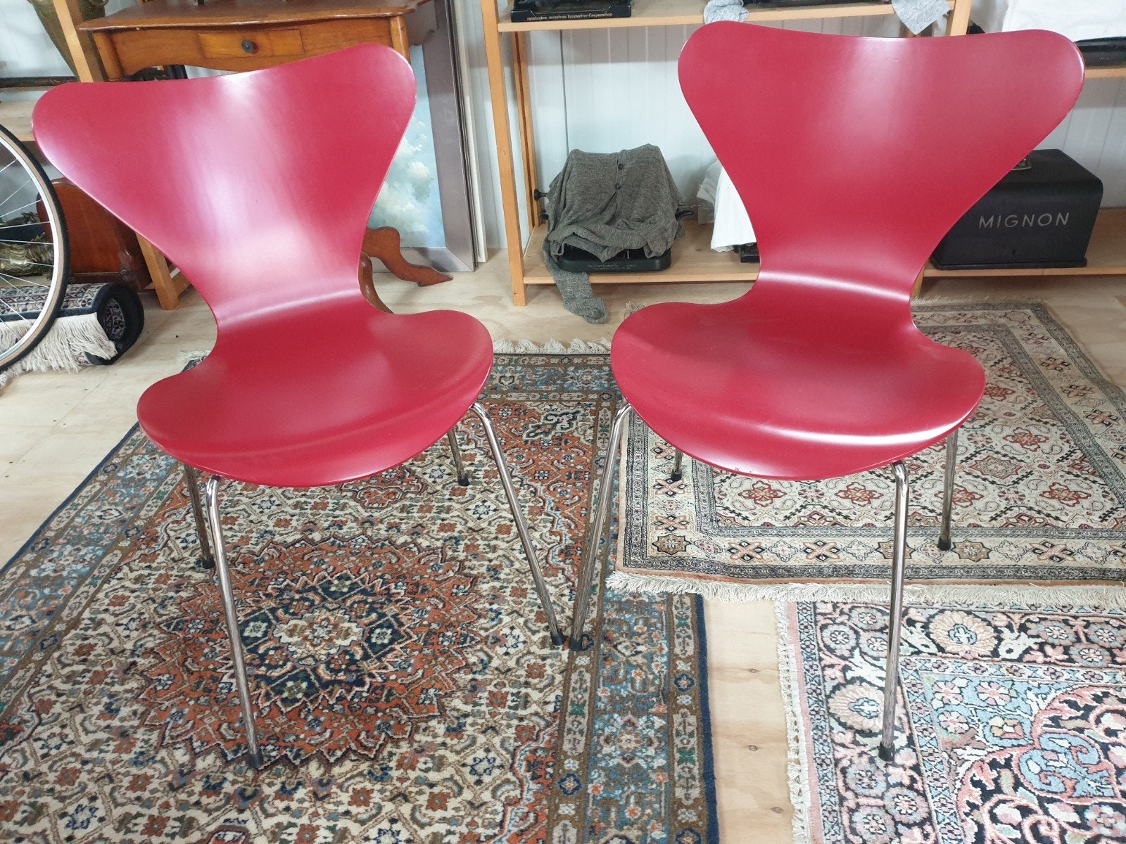 Vlinder stoeltjes origineel Jacobsen vintage, Antiek en Kunst, Ophalen