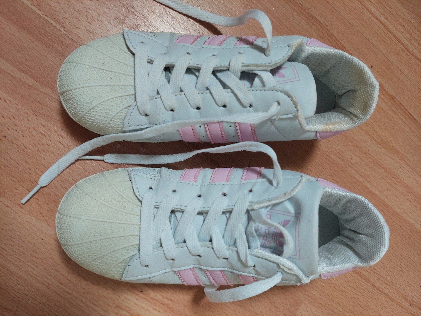 Superstar sneakers wit/roze - maat 24, Ophalen, Adidas, Gebruikt, Meisje