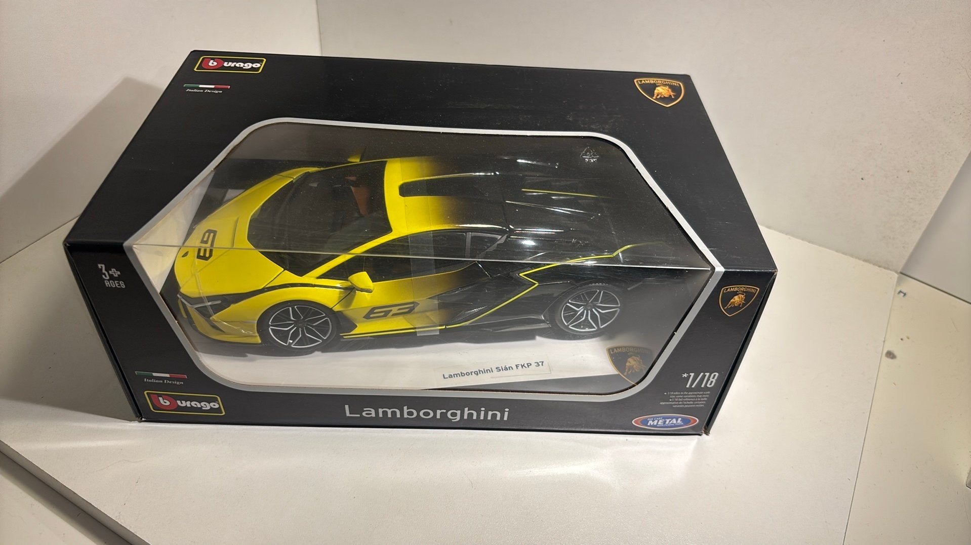 Lamborghini sian fkp 37 Bburago 1.18, Ophalen of Verzenden, Bburago, A, A