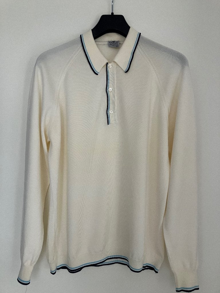 Ecru trui met kraagje maat ML   , Ophalen of Verzenden, Gedragen, Beige