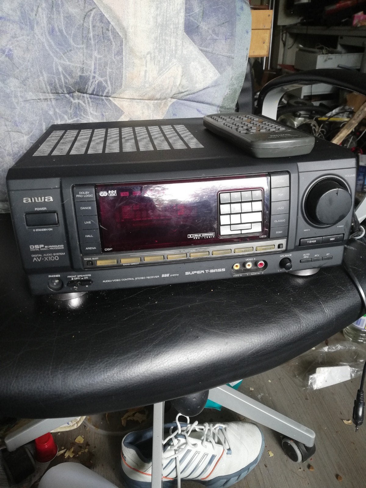 Aiwa AV-X100 Stereo Receiver met afstandsbediening, Gebruikt, Ophalen, Overige merken, Minder dan 60 watt