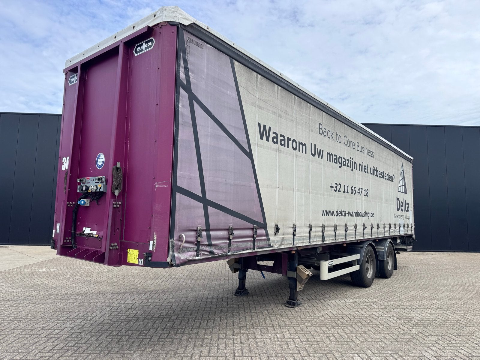 Van Hool Schuifzeiloplegger met Laadklep - 2015 citytrailer, Particulier, Te koop