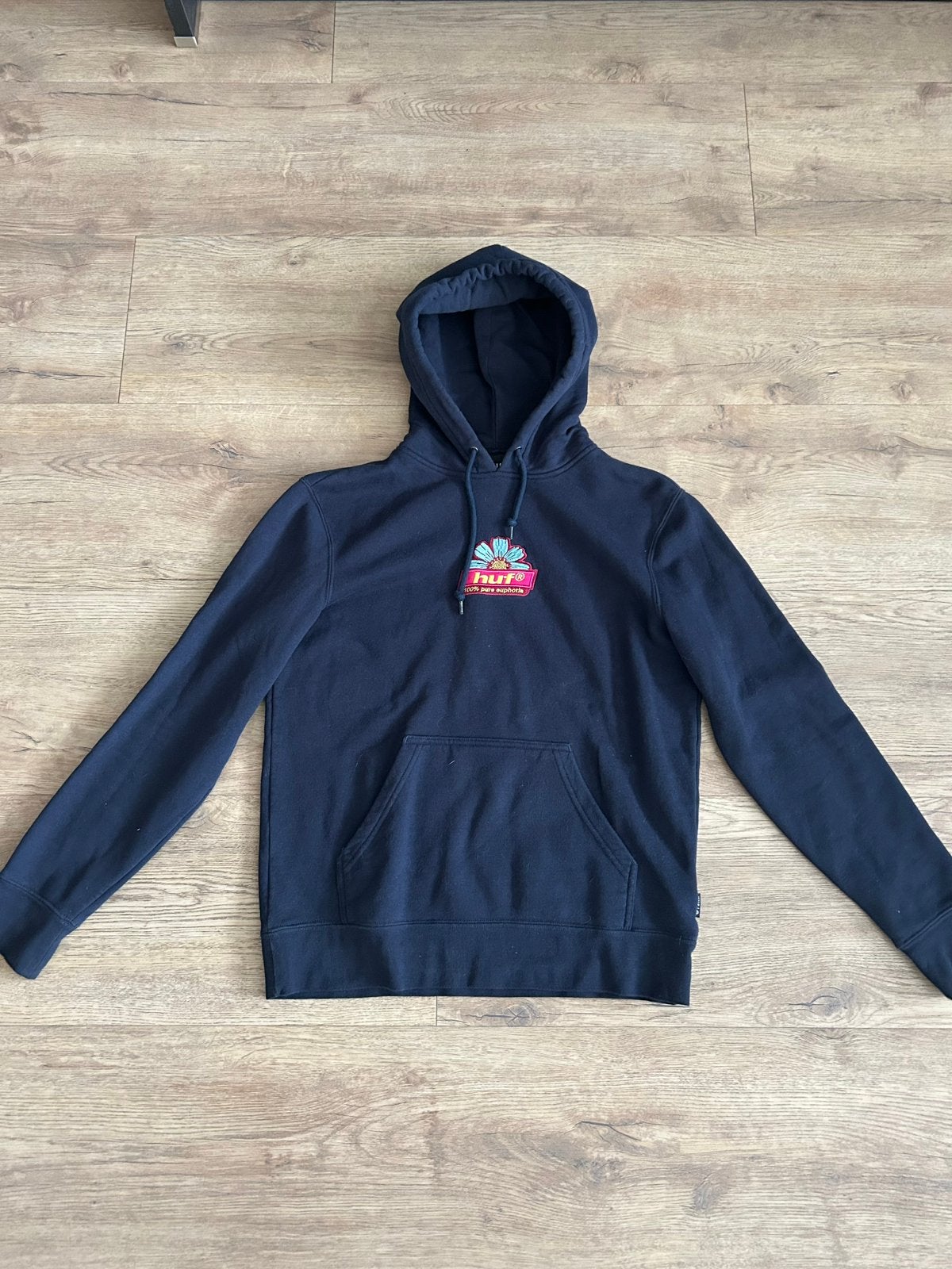 Huf Pure Euphoria | Donkerblauwe heren hoodie | Maat S, Blauw, Ophalen of Verzenden, Zo goed als nieuw, Huf