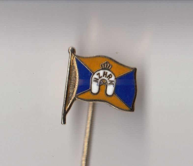NZHRM Reddingsmaatschappij Scheepvaart Vlag speldje, Verzamelen, Speldjes, Pins en Buttons, Gebruikt, Speldje of Pin, Overige onderwerpen