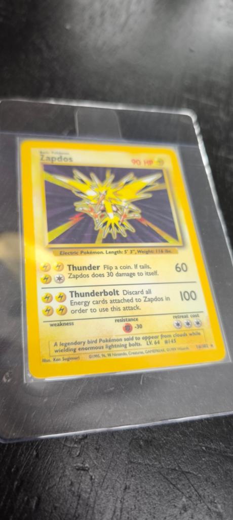 Pokémon Zapdos 16/102 Base Set Holo Rare, Ophalen of Verzenden