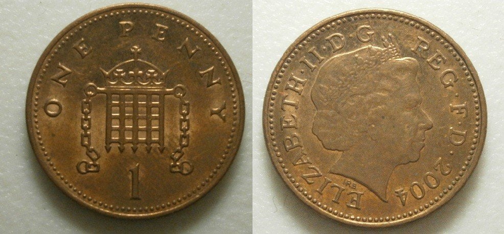 PD31269 Engeland 1 Penny 2004, Ophalen of Verzenden, Overige landen, Losse munt