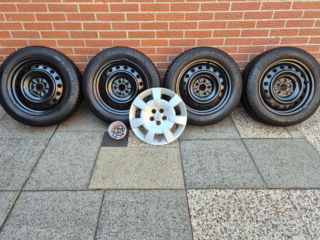 Winterbanden op stalenvelg. 205x55xR16 Fulda, Ophalen, Gebruikt, 16 inch, Banden en Velgen