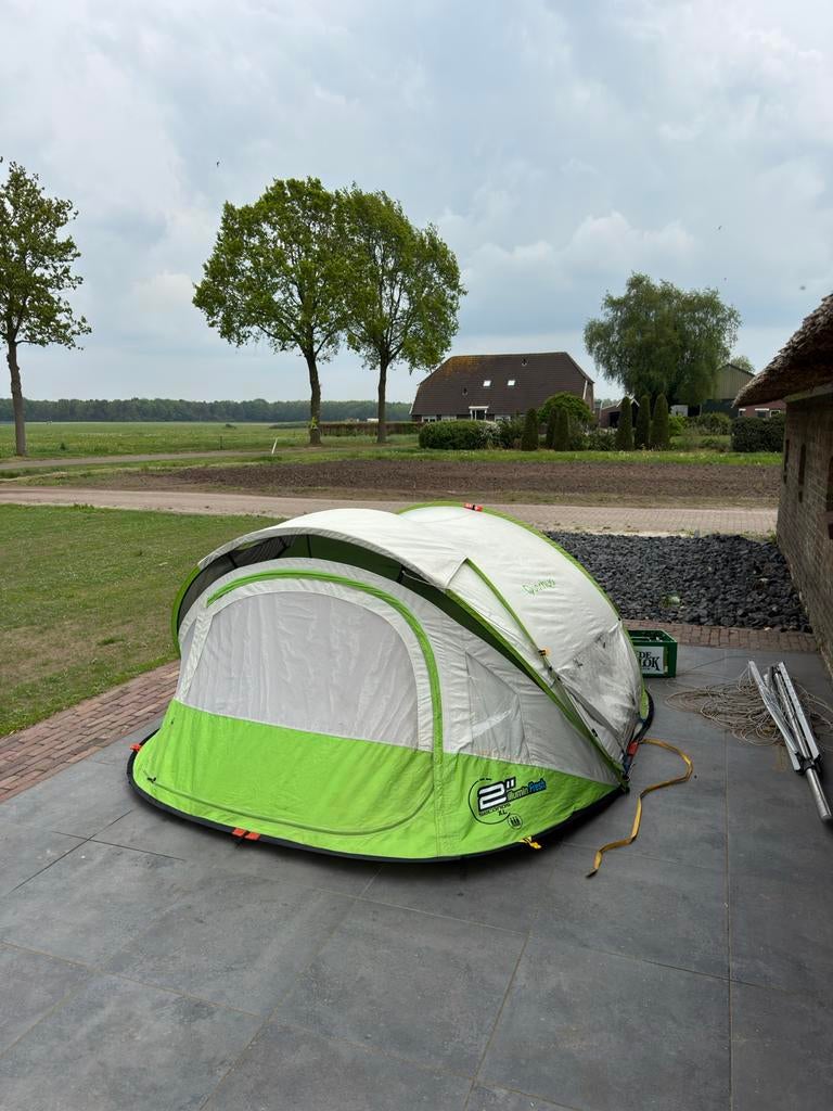 Quechua 2 Seconds Easy Fresh & Black Tent - 2 Personen, Caravans en Kamperen, Tenten, Ophalen, Zo goed als nieuw, Tot en met 2