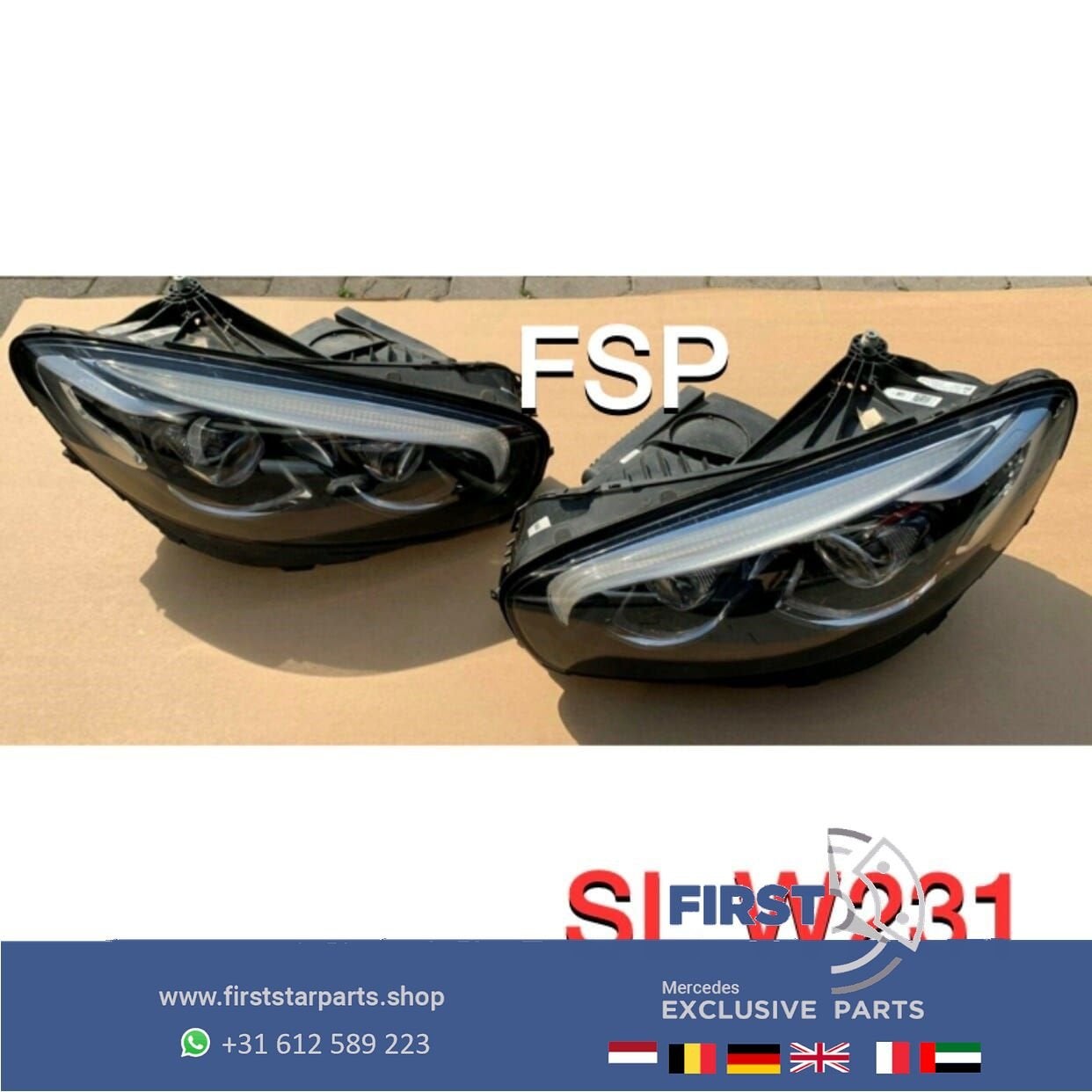 W231 R231 LED FACELIFT ILS KOPLAMPEN SET LINKS + RECHTS COMP, Gebruikt, -, Ophalen of Verzenden, -