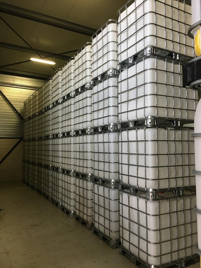 IBC 1000 liter container Schoon, vaten kubus kratten, Ophalen, Kunststof, Met kraantje, 150 liter of meer