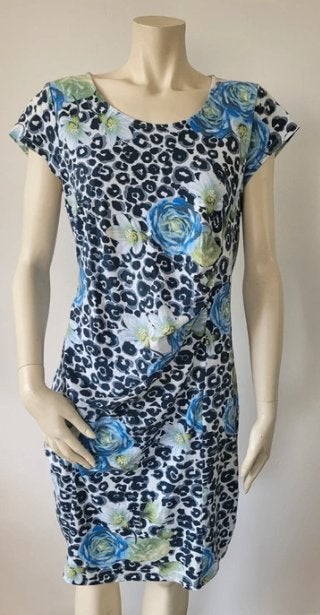 Bloemen jurk van Micha - katoen - L, Maat 38/40 (M), Meerkleurig, Ophalen of Verzenden, Zo goed als nieuw