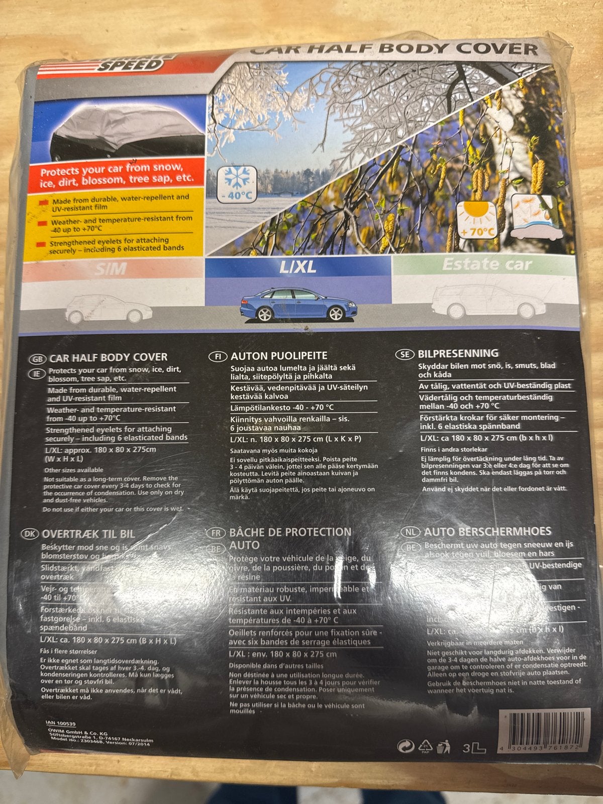 Ultimate Speed Auto Half Body Cover L/XL, Ophalen of Verzenden, Nieuw, Universeel