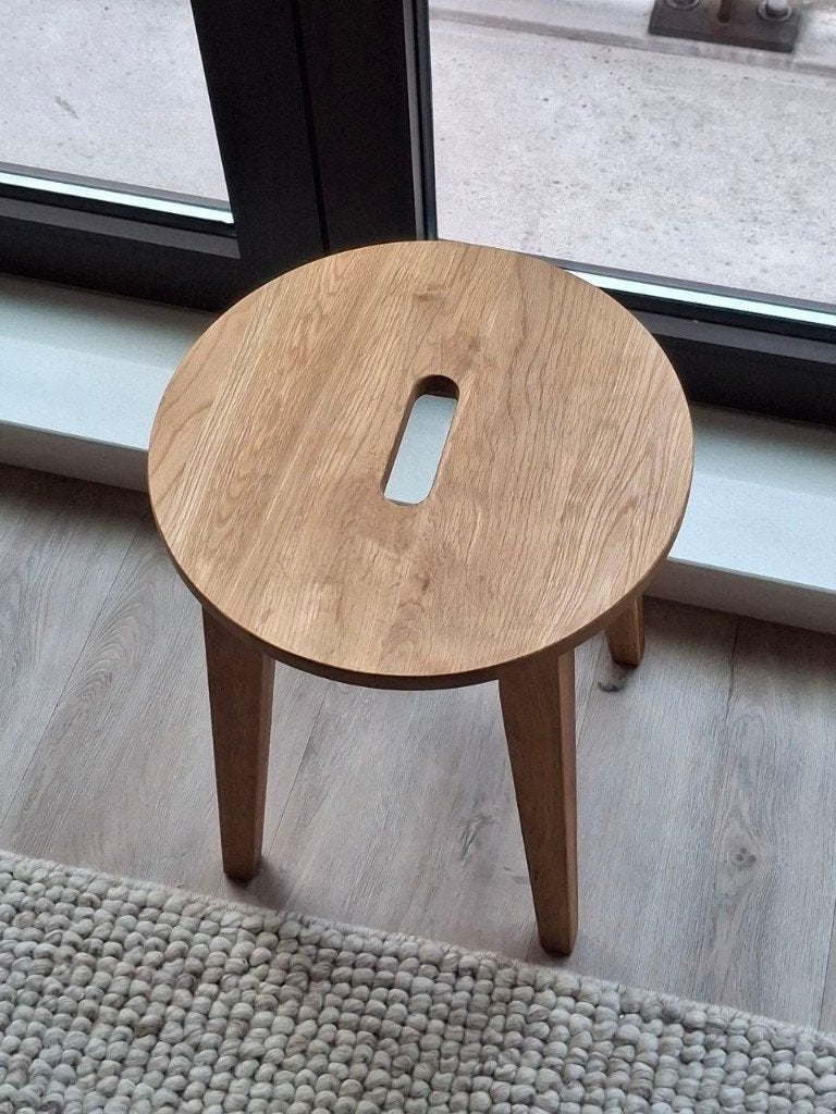 Houten krukje/bijzettafeltje - Westwing, Ophalen, Minder dan 45 cm, Minder dan 55 cm, Rond