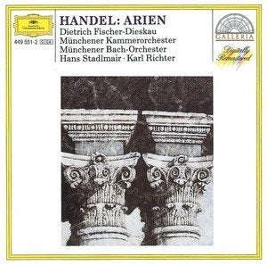 HANDEL Arien CD FISCHER-DIESKAU DG GALLERIA NIEUWSTAAT, Ophalen of Verzenden, Barok, Zo goed als nieuw, Vocaal