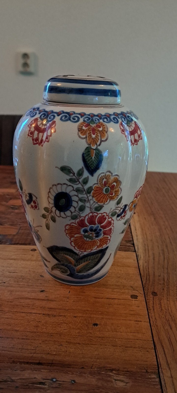 Antieke Chinese Gemberpot met Bloemen en Vogeldecor, Ophalen of Verzenden