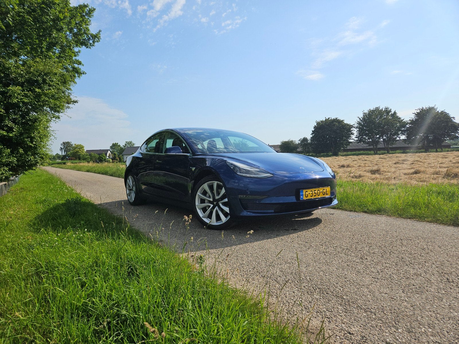 Tesla Model 3 2019 AWD Dual Motor Long Range Blauw, Automaat, 1831 kg, Zwart, Blauw