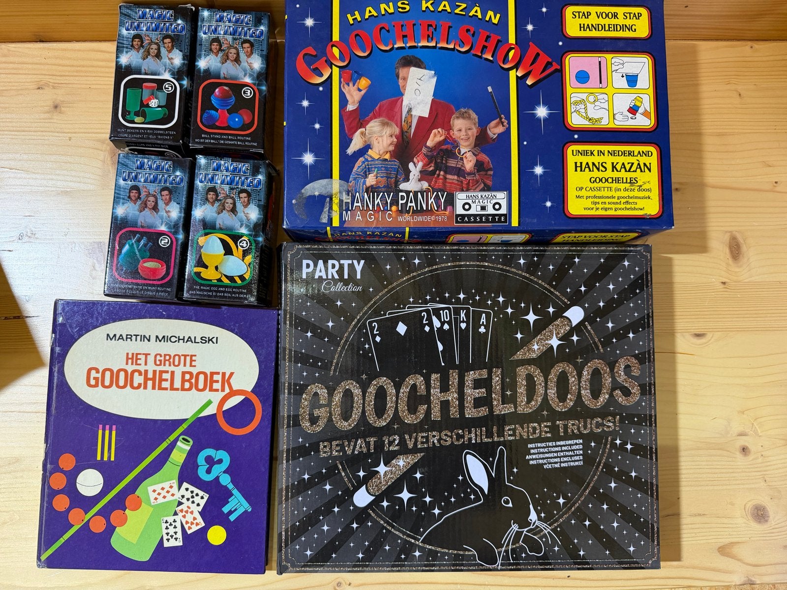Grote Goochelset: Hans Kazan, Goochelboek & Goocheldoos, Ophalen of Verzenden, Gebruikt, Ontdekken