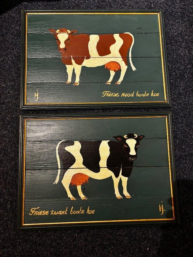 Schilderij koe, Ophalen, 50 – 75, Minder dan 50 cm, Oorspronkelijke maker