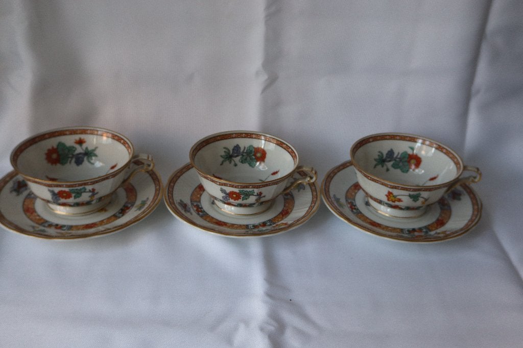 Vintage Bernardaud & Co Limoges Pak Hoi koffie set van 3, Antiek en Kunst, Ophalen of Verzenden